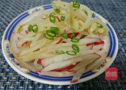 爽拌豆芽萝卜丝的做法图解6