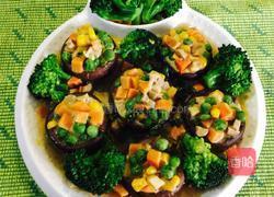 五彩杂粮蒸香菇的做法图解10