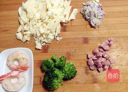 虾仁彩蔬焗饭的做法图解2