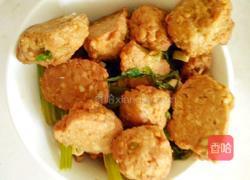 丸子菜煲饭的做法图解2