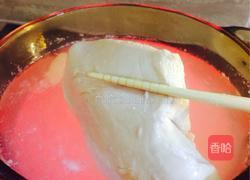 白灼鸡丝菜心的做法图解1