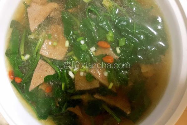 猪肝菠菜枸杞汤