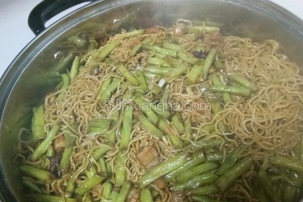 豆角蒸面条