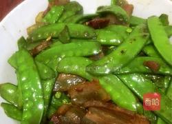 荷兰豆炒腊肉的做法图解5
