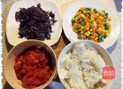 牛肉五彩蔬饭团的做法图解1