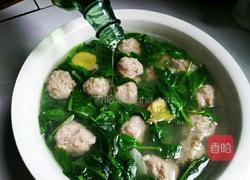 豌豆尖丸子汤的做法图解4