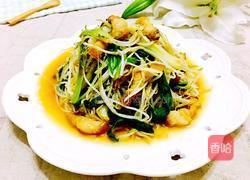 葱香花肉炒银芽的做法图解11