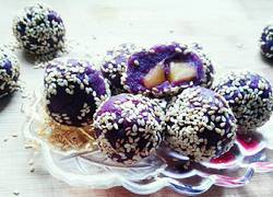 紫薯木瓜糯米团子