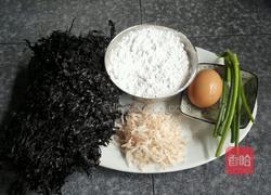 紫菜虾皮饼的做法图解1