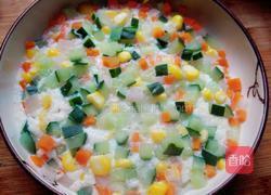 五彩时蔬蒸蛋的做法图解5