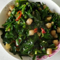 韭菜炒瑶柱