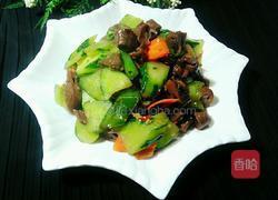 青瓜炒肥肠的做法图解5