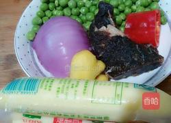 玉子豆腐酿腊香青豆的做法图解1