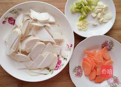 鸡腿菇炒油菜的做法图解1