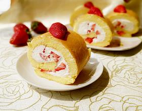 草莓奶油蛋糕卷[图]
