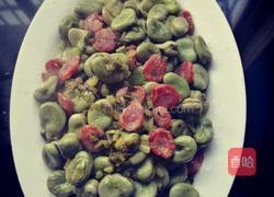 香肠咸菜炒蚕豆的做法图解14