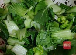 油菜炒虾皮的做法图解2