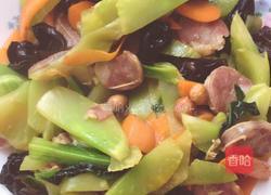 莴苣炒香肠的做法图解3