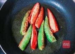 辣椒酿肉末的做法图解4