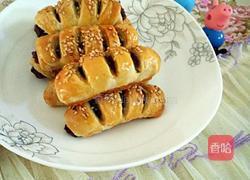 千层油酥豆沙卷的做法图解10