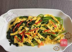 蛋皮蓬蒿菜的做法图解10