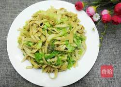 甘蓝炒豆片的做法图解9