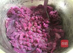 蜜豆桂花紫薯糕的做法图解3