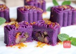 蜜豆桂花紫薯糕的做法图解13