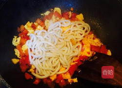 番茄炒蛋乌冬面的做法图解5