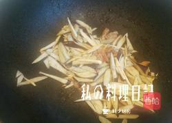 芝麻茭白茄子肉丝的做法图解4