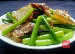蒜苔炒腊肉的做法图解9