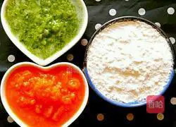 Illustration of how to make broccoli and carrot egg pancakes 3