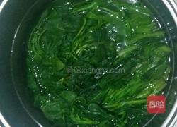 油泼蒜泥菠菜的做法图解1