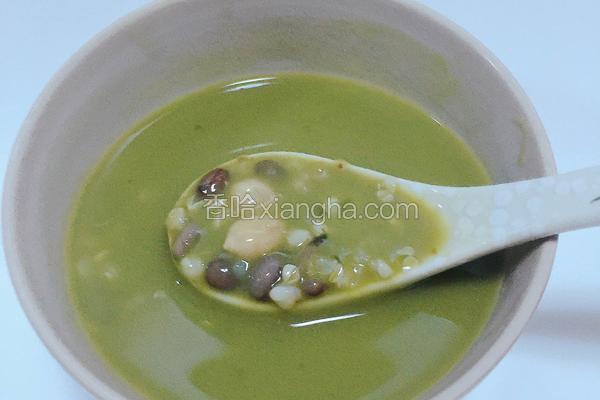 抹茶红豆花生牛奶
