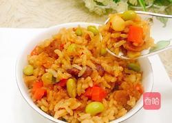 腊肠三色焖饭的做法图解13