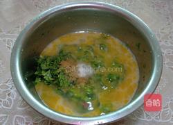 香菜炒鹅蛋的做法图解3