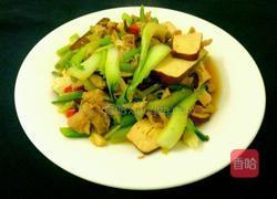 青菜瘦肉炒香干的做法图解10