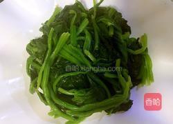 凉拌杏仁菠菜的做法图解2