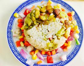 青蚕豆焖糯米饭[图]