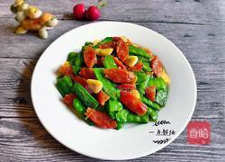 荷兰豆炒腊肠的做法图解8