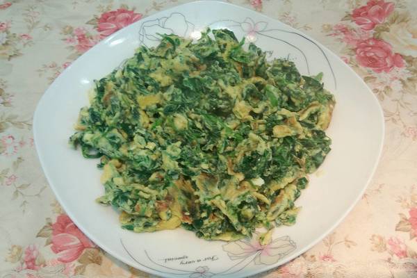 苜蓿炒鸡蛋的精选做法