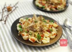 通心粉木鱼花沙拉的做法图解6