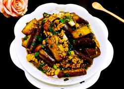 葱香肉沫焖茄子（少油版）