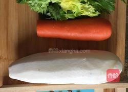 粉蒸萝卜丝（白萝卜～胡萝卜）的做法图解1