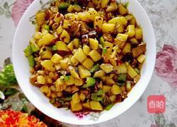 土豆粒炒肉的做法图解9