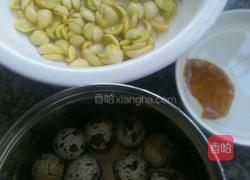 鹌鹑蛋白果陈皮甜汤的做法图解1