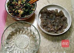 元宝馄饨～青菜鲜肉虾粒馅的做法图解2