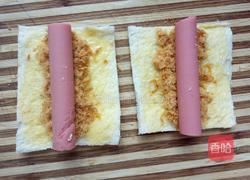 吐司肉松火腿卷的做法图解4