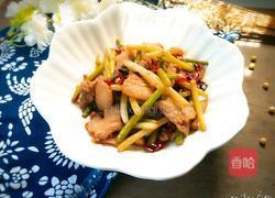 蒜苔炒肉的做法图解12