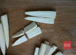 小玉米炒鸭肫的做法图解4